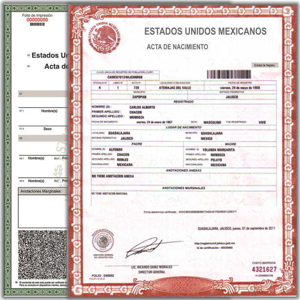 Actas De Nacimiento Df México Saca Tu Acta 3843